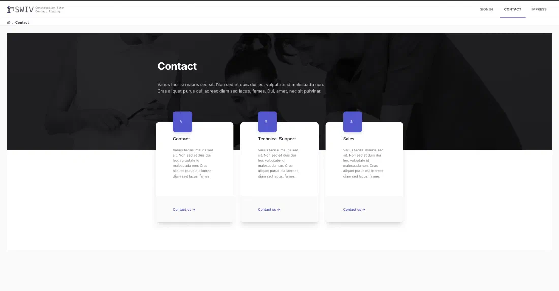 Screenshot: swiv.app